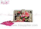 Fashionable durable Ladies Flower Print Wallets with 16 card slots
