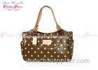 Fashionable Brown polka dot Handbags Leisure work totes bags women