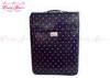 Lightweight 24 inch suitcase Ladies Trolley Bag with blue and red polka dot
