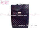 Lightweight 24 inch suitcase Ladies Trolley Bag with blue and red polka dot