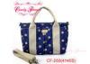 Custom made Girls Fashion navy and white polka dot handbag purse Promotion