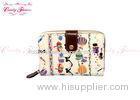 Milky White womens credit card holder wallet with Animals Design