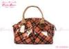 Girls Large Red plaid handbag , Weatherproof Canvas summer handbags