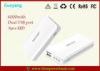 Waterproof white Dual USB Universal Portable Power Bank ABS battery for mobile devices