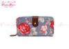 Eco Friendly womens credit card wallet portable flora purse with two layer