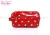 Lovely red polka dot Personalized Makeup Bags travel cosmetic bags for women