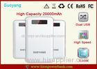 Cell Phone Mini Portable Li ion 20000mAh Portable 2 USB Battery Pack