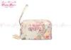 White Floral Personalized Makeup Bags / travel cosmetic bags oem odm