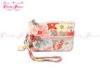 Customized Floral Print canvas Zippered Coin Purse with Oil Painting