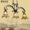 3 Light Decorative Wrought Iron Chandelier Retro and Traditional Style