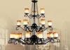 Candle Blown Glass Shade Traditional Large Hotel Chandeliers for Hall / Foyer