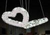 Dual Heart Shaped Modern Luxury Crystal Chandelier with 75cm Adjustable Chain