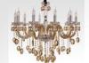 10 Light Cognac Luxury Crystal Chandelier , Modern Glass Pendant Chandeliers