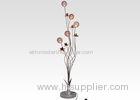 Brown Aluminum Ikebana Decorative Floor Lamps / Flower Contemporary Floor Light