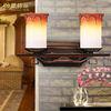 Decorative Candle Blown Glass Shade Bathroom Over Mirror Lights with Double Light