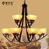 Modern / Vintage Iron Wrought Iron Chandelier 12 Light Hanging Lamp for Residential