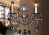 Black European Retro Crystal Chandelier 6 Light , Antique Traditional Glass Chandeliers