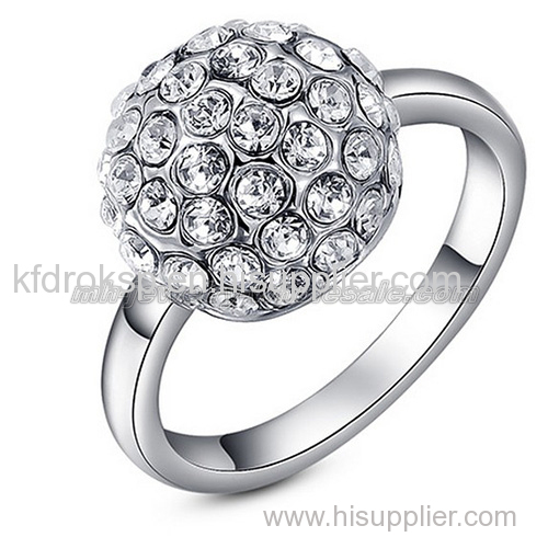 Elega nt Charming Australian Crystal Wedding Bridal Rings