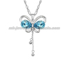 Fashion Colorful Butterfly Pendants Sweater Chain Necklace