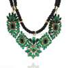 Gold Plated Zinc Alloy Inlay Gemstone Choker Necklace