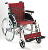 Deluxe Aluminum Wheelchair (Red checker pattern )