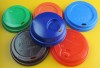 colorful disposable paper cup lids