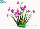 Rose Red Plastic Aquatic Plants With Resin Base Fish Tank Background Artificial Plants