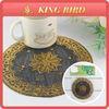 Classical Black Eco - friendly Anti Slip Table Decoration PVC Placemat Promotional Home Craft