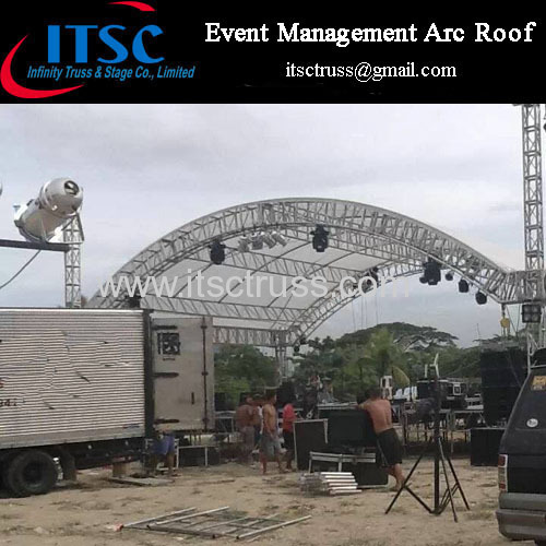 Stage lighting truss Arc roof for outdoor event