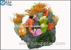 Polyresin Air Operated Large Fish Tank Ornaments With Bubble Effect For Aquarium Decorations