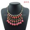 Layers Acrylic Beads Circle Charms Fashion Party Necklace