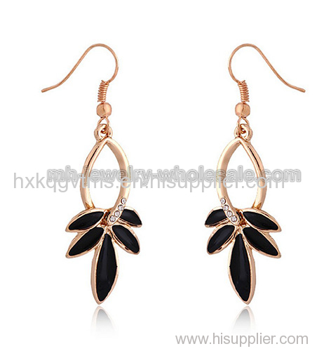 Swan Dance Shape Fashion Zinc Alloy Oil Drop Ladies Earrings