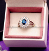 Trendy Big Gemstone Noble Crystal Rings For Women
