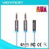 2 Male to 1 Female 3.5mm Stereo Audio Cable OFC Auxiliary Wire for Car Phone / DVD