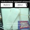 Custom 10x6cm blank eggshell sticker Self destructive eggshell graffiti sticker Destructible vinyl eggshell stickers