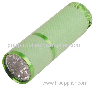 Colorful Promotional aluminum flashlight with rubber