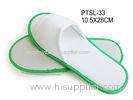 Polyester Terry Cloth Disposable Hotel Slippers , Womens Open Toe Slippers