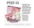 Pink Bubble Bath Gift Set Bath Fizzer, Bath Salt, Bubble Bath, Rose Petal, EVA Sponge