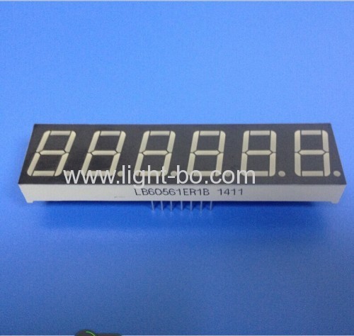 Custom super red 6 digit 0.56" 7 segment led display common cathode for digital weighing scale indicator