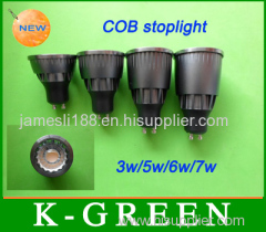 Gu10 3w/5w/6w/7w COB LED Spotlight With LED Lens