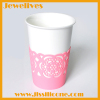 Pink silicone glass cup decorate