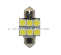 SV 8.5 led dome light led reading lamp Led Festoon Bulb Festoon 6 SMD5050(31mm)