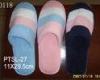 Rainbow coral velvet hotel slippers of closed toe with 5mm EVA sole