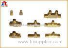 Short Pipe Tee Joint Copper Screw Cutting Machine Parts For Brass Fitting
