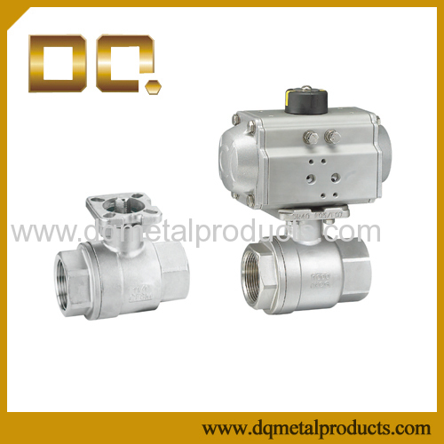 2PC Stainless Steel Pneumatic Ball Valve