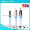 Female to 2 RCA Male 3.5mm Stereo Plug Audio Extension Cable Gold Plated Connector