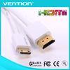 White HDMI Male to Mini Male High Speed HDMI Cable Type A to Type C 1.4 with Ethernet