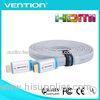 Flat Nylon Braid 1080P High speed HDMI Cables V2.0 support 4K * 2K 3D HDMI Cable
