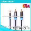 Male to 2RCA Male 3.5mm Stereo Audio Cable Gold Plated Black Long Digital Audio Cable