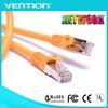Double Shielded RJ45 Patch Cord Cable / Cat6a Patch Cords 40m Yellow PVC Jacket Lan Cable
